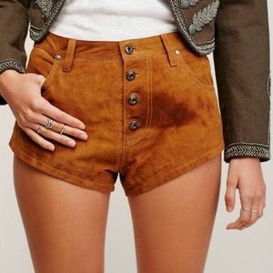 Suede Free People Shorts